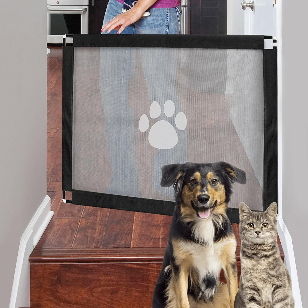 Dog Stairgates, 39.3" x 31.5", Self - Assembly Pet Gate for Dogs Cats Indoor Doorway, Safety Dog Barrier Screen for Hallways, No Drilling and Drilling - Just Closeouts Canada Inc.X004DRXZIB