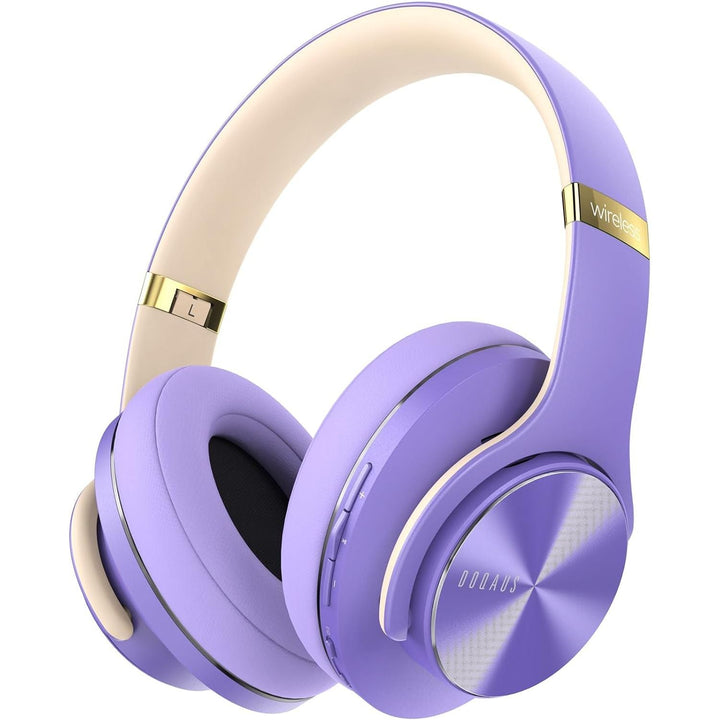 DOQAUS Wireless Headphones, [90 Hrs Playtime] Headphone Bluetooth Wireless with 3 EQ Modes, Hi - Fi Stereo Bluetooth Headset with Microphone and Comfortable Earpads for iPhone/PC/Travel/Office (Purple) - Just Closeouts Canada Inc.