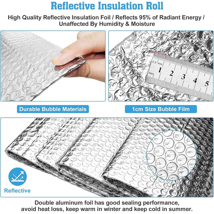 Double-Sided Foil Bubble Insulation Roll, 39 × 137 in - Just Closeouts Canada Inc.X004408G95