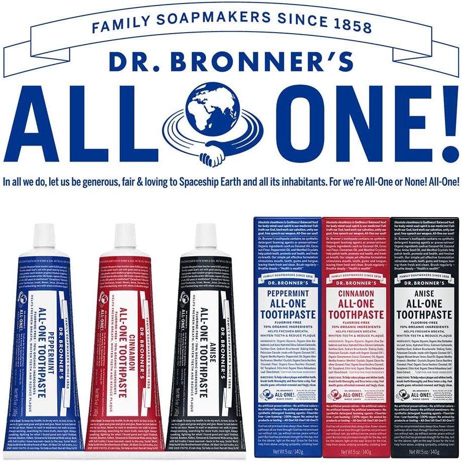 Dr. Bronner's All - One Toothpaste Anise 140g - Just Closeouts Canada Inc.