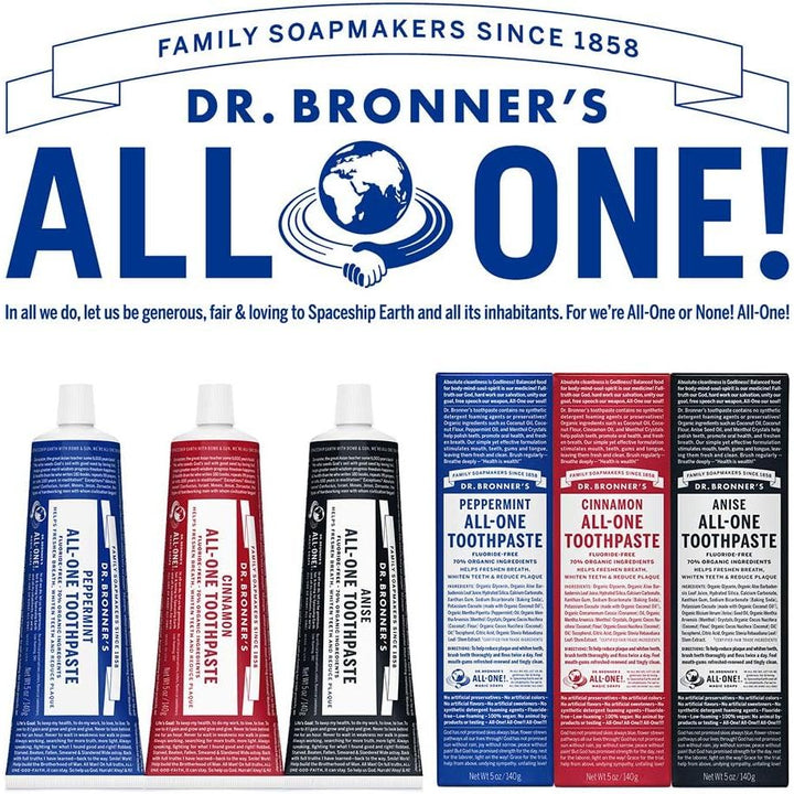 Dr. Bronner's All - One Toothpaste Anise 140g - Just Closeouts Canada Inc.