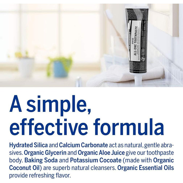 Dr. Bronner's All - One Toothpaste Anise 140g - Just Closeouts Canada Inc.