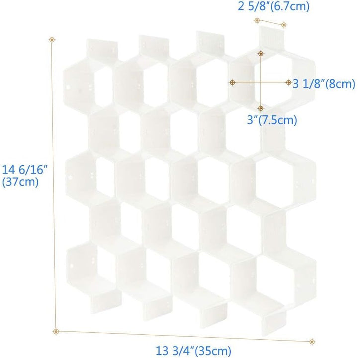 Drawer Divider Organizer Adjustable DIY Grid Honeycomb Drawer Divider for Underwear Belt Scarf Socks White - Just Closeouts Canada Inc.X002V7PIRL
