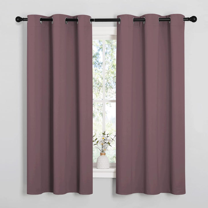 Dry Rose Room-Darkening Curtains, 42 x 63 in, Set of 2 - Just Closeouts Canada Inc.