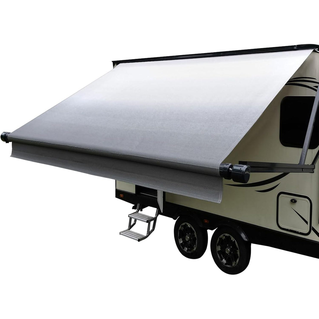 Dulepax RV Awning Fabric Replacement (13.2ft) - Heavy Duty 16 oz Vinyl Universal for All Awning Brands - Senior Fade Grey - Just Closeouts Canada Inc.