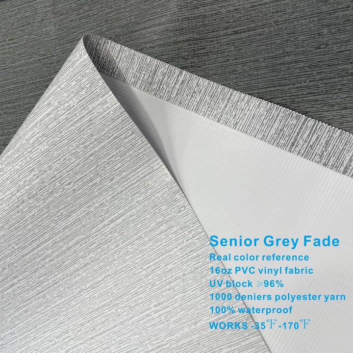 Dulepax RV Awning Fabric Replacement (13.2ft) - Heavy Duty 16 oz Vinyl Universal for All Awning Brands - Senior Fade Grey - Just Closeouts Canada Inc.