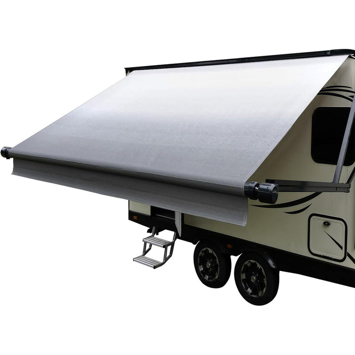 Dulepax RV Awning Fabric Replacement (18.2ft) - Heavy Duty 16 oz Vinyl Universal for All Awning Brands - Senior Fade Grey - Just Closeouts Canada Inc.