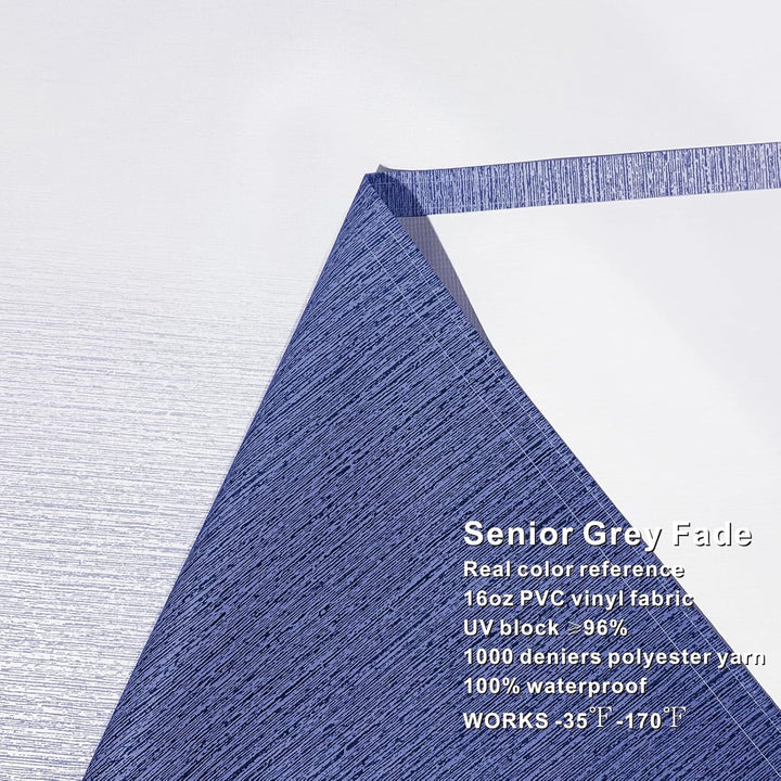 Dulepax RV Awning Fabric Replacement(9.2ft Fabric) Heavy Duty 16oz Vinyl Fabric - Camper Awning Replacement Universal Replacement RV Awnings for All Awning Brands - Senior Fade Blue - Just Closeouts Canada Inc.