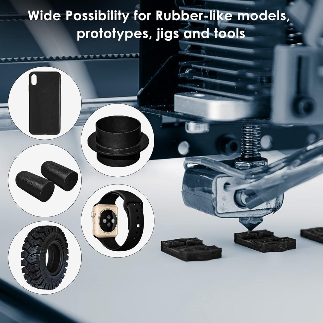 DURAMIC 3D TPU Filament 1.75mm Black, TPU Flexible Filament 95A, Soft TPU 3D Printing Filament, 1kg Spool, Dimensional Accuracy +/ - 0.05mm, Black 2 Pack - Just Closeouts Canada Inc.