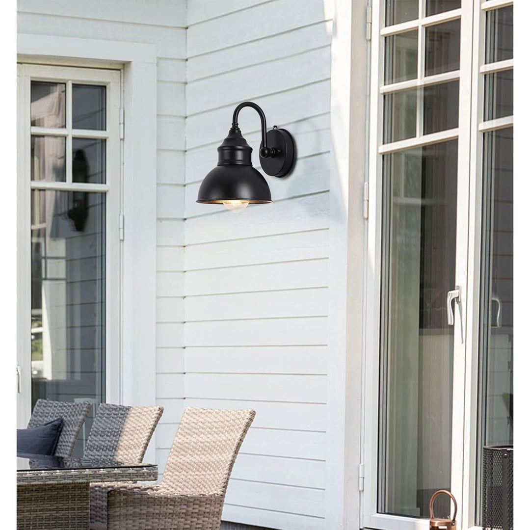 Dusk to Dawn Outdoor Barn Gooseneck Lights, Classic Small Exterior Farmhouse Barn Lights, Waterproof and Rust Resistant Exterior Light Fixtures, Porch Gooseneck Lights, Garage Outdoor Lighting. - Just Closeouts Canada Inc.