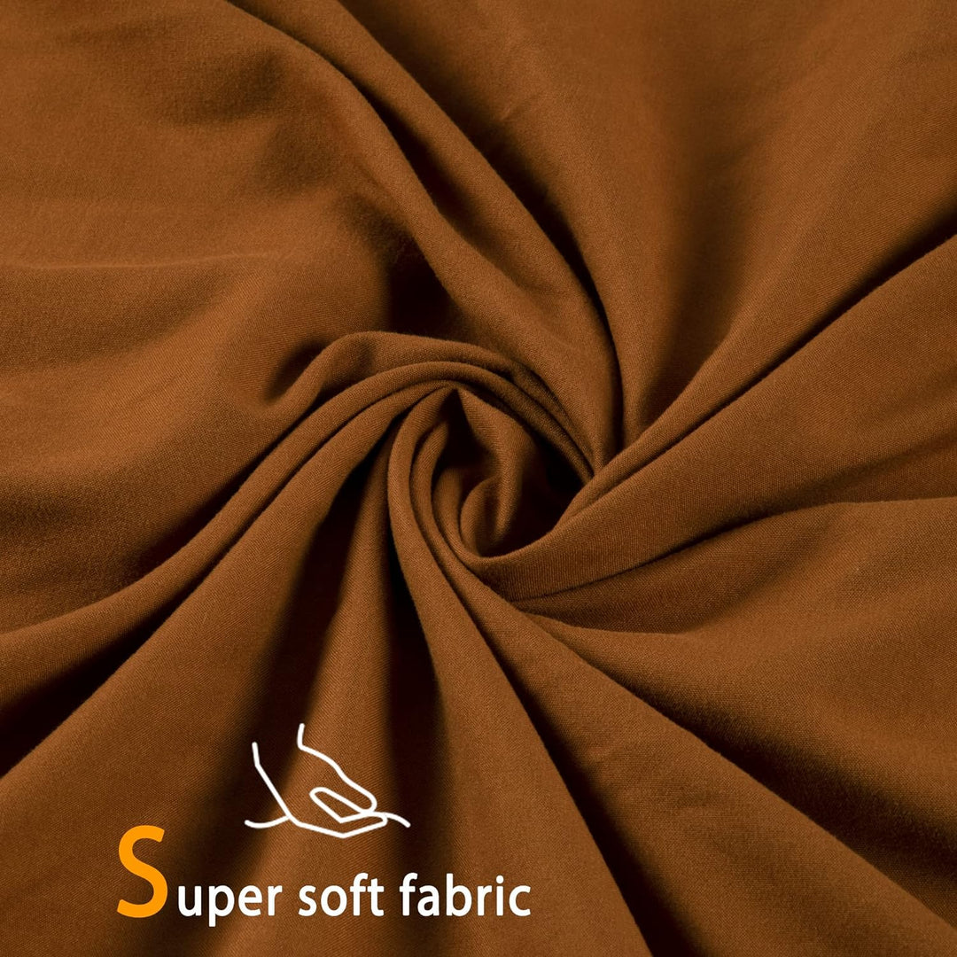 Duvet Cover King, 100% Microfiber Comforter Cover Set, Ultra Soft 3 Pieces Bedding Set with 1 Duvet Cover and 2 Pillowcases (Burnt Orange, King) - Just Closeouts Canada Inc.X003BZNYHX