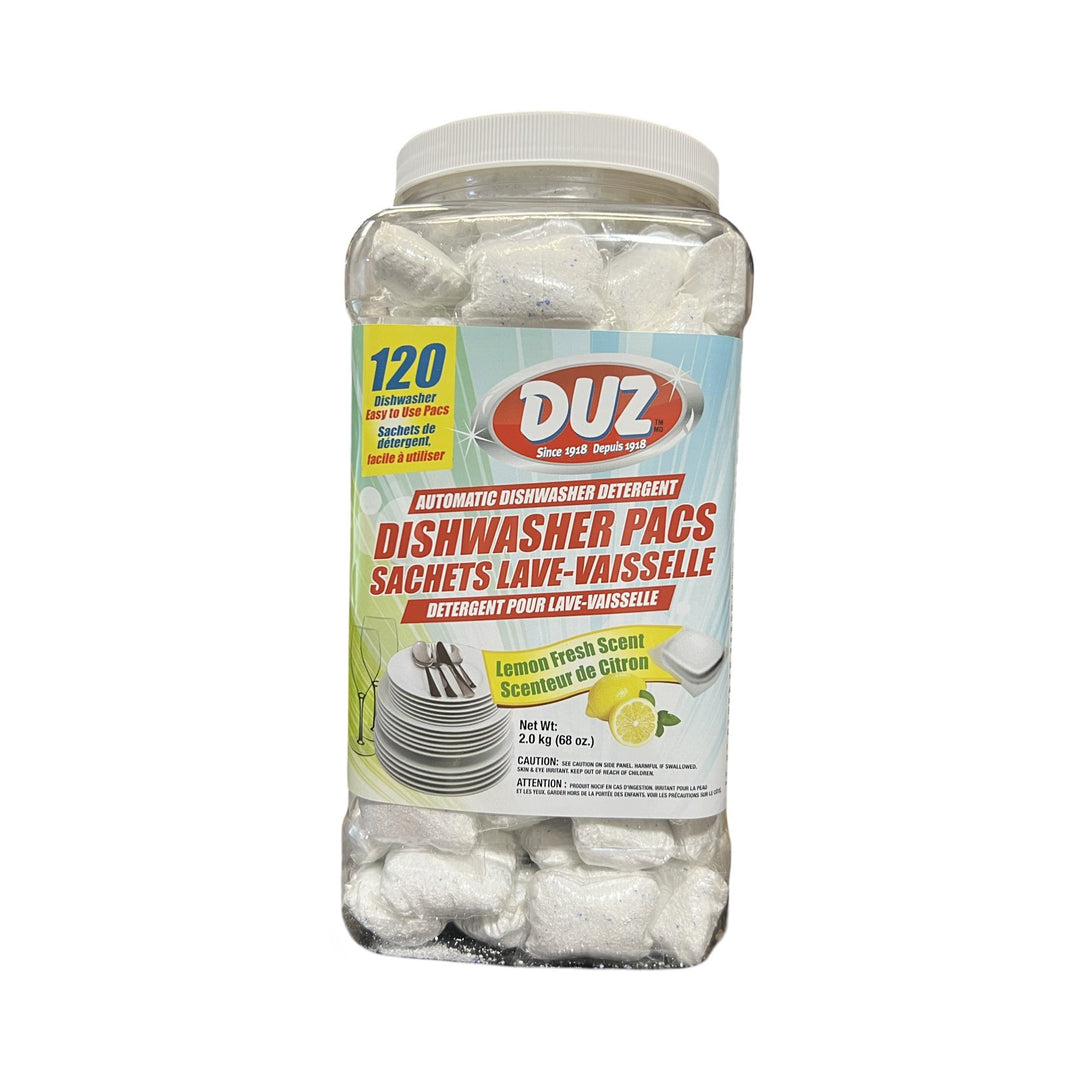 DUZ Diswasher Pacs, Lemon Fresh Scent, 120pcs - Just Closeouts Canada Inc.062129125002