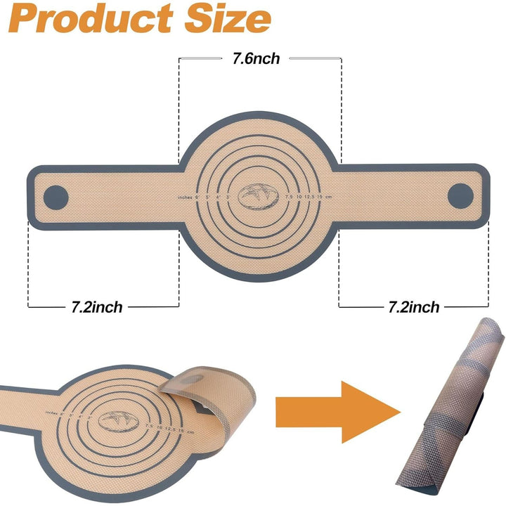 E - far Silicone Bread Sling for Dutch Oven, 2 - Piece Reusable Silicone Bread Baking Mat with Long Handle, Non - Stick & Easy to Clean, Ideal for Transferring Sourdough - Just Closeouts Canada Inc.