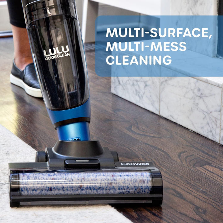 Ecowell Cordless Wet Dry Vacuum Cleaner Multi-Surface for Hard Floors and Area Rug, Voice Prompt, LULU Quick Clean P04, Blue - Just Closeouts Canada Inc.