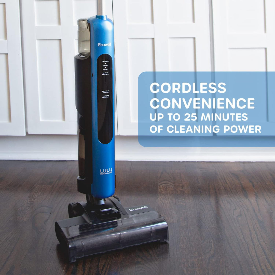 ECOWELL Wet Dry Vacuum Cordless Cleaner and Mop Multi-Surface for Hard Floors and Area Rug LULU Quick Clean P03, Blue - Just Closeouts Canada Inc.