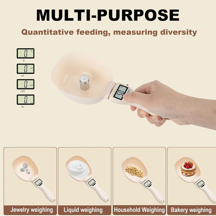 Electronic Measuring Spoon, Digital Measuring Spoon with Conversion, 800g/1g High Precision with LCD Screen, Household Weighing Scoop for Cooking Baking Pet Food (1Pc) - Just Closeouts Canada Inc.X004YXVJEB