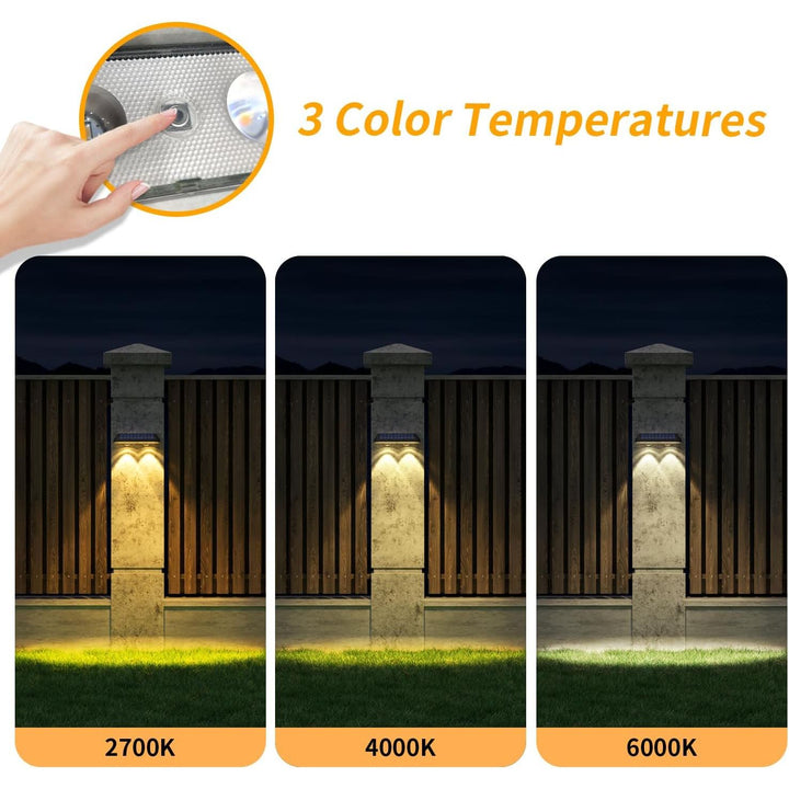 Ellasay Solar Fence Lights Outdoor, 50 Lumens 3 Modes Solar Lights Outdoor,Solar Powered Waterproof Backyard Decor for Wall Fence Deck Step Garden Patio,2 Pack - Just Closeouts Canada Inc.