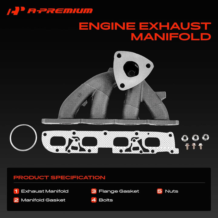 Engine Exhaust Manifold W/Gasket, Bolts & Nuts [DOHC, 4Cyl 2.4L] Compatible with Chevrolet Captiva Sport 2012, Equinox 2010-2012 & GMC Terrain 2010-2012 - Just Closeouts Canada Inc.