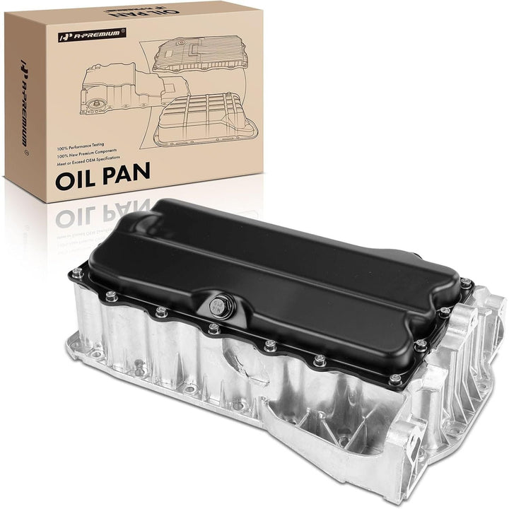 Engine Oil Pan Sump with Drain Plug Compatible with 2011 2012 2013 2014 Volkswagen Jetta, Naturally Aspirated, 2.0L - Just Closeouts Canada Inc.