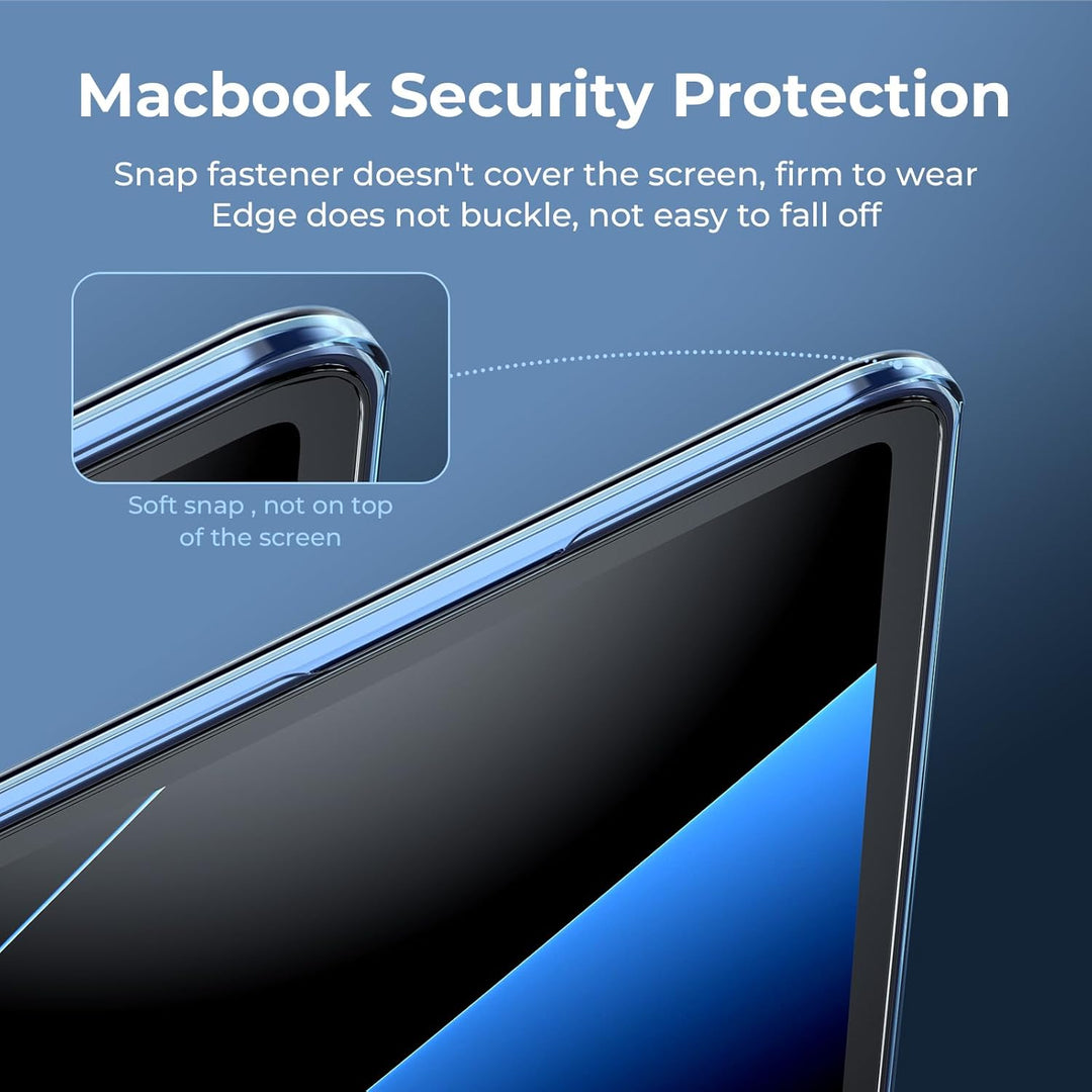 EooCoo Case Compatible with MacBook Air 13 inch M3 M2 2025 2024 2023 2022 A3113 A2681, Plastic Hard Case & TPU Keyboard Skin & Screen Protector for Laptop Air 13.6 inch - Crystal Midnight - Just Closeouts Canada Inc.