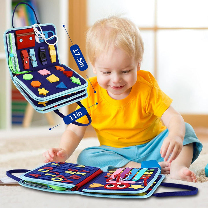 Esjay Busy Board for Toddlers, Montessori Toys for Boys, Sensory Board Toy Educational Activities for Fine Motor Skills Learning, Birthday Gifts for Boys Toddler, Toys for Travel Airplane Car - Just Closeouts Canada Inc.