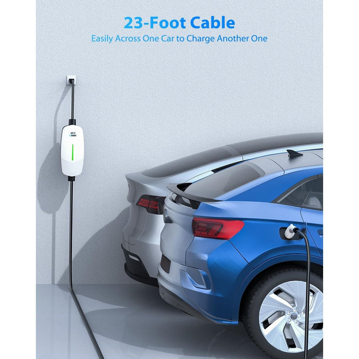 EVDANCE EV Charger Level 1 - Portable J1772 Charger with 25FT Charging Cable, Electric Car Charger for Home, 16A 240V NEMA 6 - 20 & 12A 110V NEMA 5 - 15 Plug - in Hybrid Car Charger, IP66 Waterproof - Just Closeouts Canada Inc.