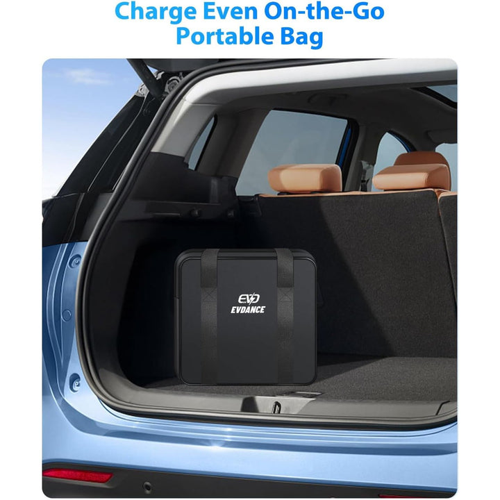 EVDANCE EV Charger Level 1 - Portable J1772 Charger with 25FT Charging Cable, Electric Car Charger for Home, 16A 240V NEMA 6 - 20 & 12A 110V NEMA 5 - 15 Plug - in Hybrid Car Charger, IP66 Waterproof - Just Closeouts Canada Inc.