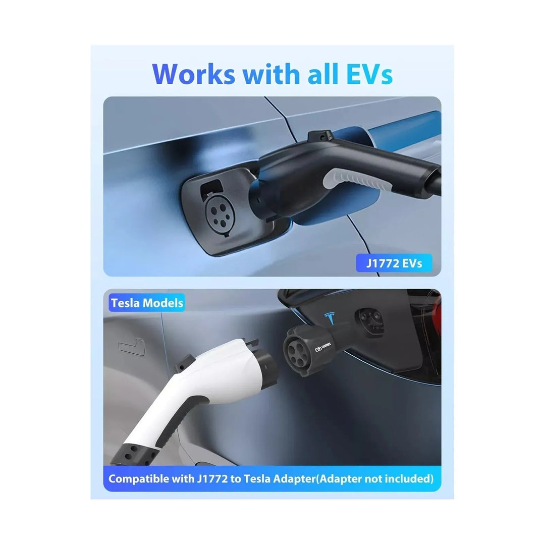 EVDANCE J1772 Extension Cable, EV Charger Extension Cable 40A 40FT Charging Cord for Electric Vehicle 110V - 240V Compatible for All SAE J1772 Chargers (40A - 40FT) - Just Closeouts Canada Inc.