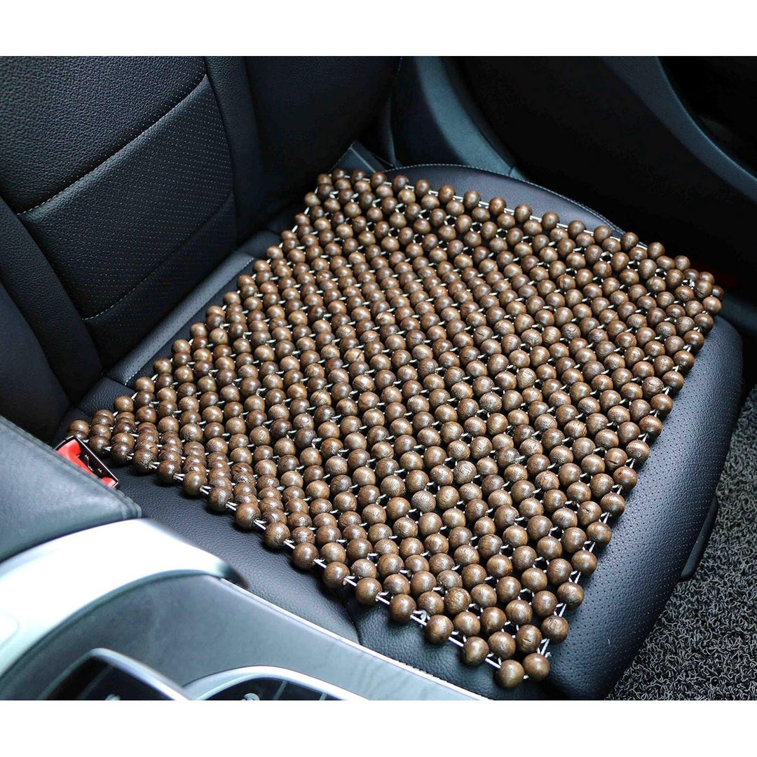 EXCEL LIFE Natural Wood Beaded Seat Cover Pad Mat Comfy Cool Summer Massage Seat Cushion (Square) Medium Size for Car, Sedan,SUV Office Chair - Just Closeouts Canada Inc.
