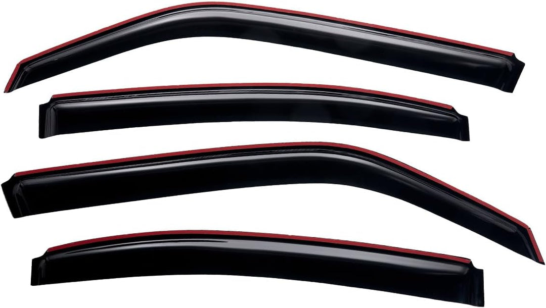 Extra Durable Clip - on in - Channel Auto Vent Window Visor, Fits 2006 - 2010 Dodge Charger, UV Protection Rain Guard, Original Wind Deflector, No - Drill Easy Install, Dark Smoke, 4 - Pcs - Just Closeouts Canada Inc.X002LEZ7Q1