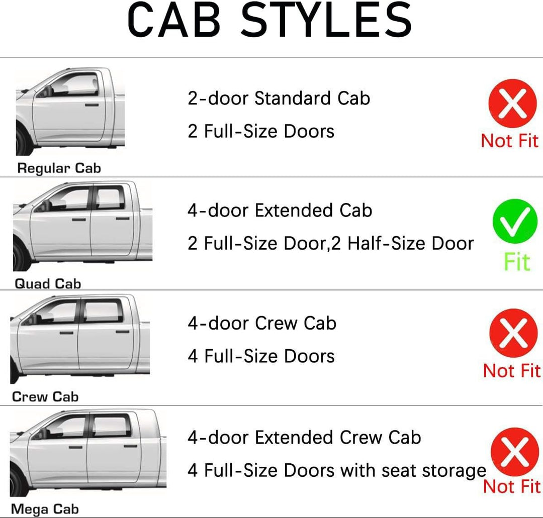 Extra Durable Clip - on in - Channel Auto Vent Window Visors, Fits 2002 - 2008 Dodge Ram 1500, 2003 - 2009 Ram 2500 & 3500, Quad Cab, UV - Protect Rain Guards, Original Wind Deflector, Smoke, 4 - Pcs - Just Closeouts Canada Inc.X002MTOM89