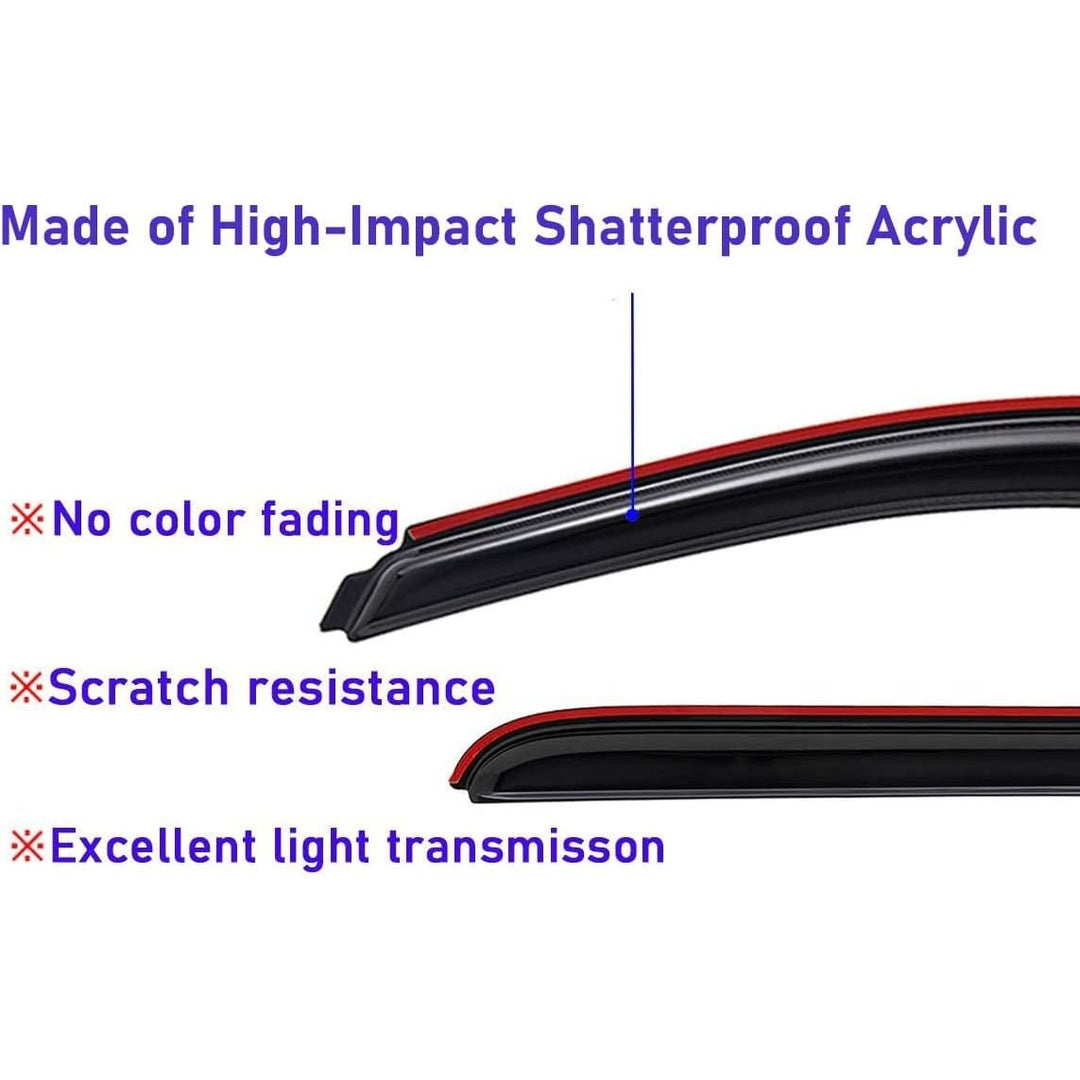 Extra Durable in - Channel Auto Vent Window Visor, Fits 2007 - 2013 Chevrolet Silverado & GMC Sierra 1500, 2007 - 2014 Silverado/Sierra 2500 HD & 3500 HD, Regular/Extended/Crew Cab, Smoke, 2 - Pcs - Just Closeouts Canada Inc.X003AVUG79