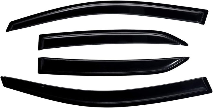 Extra Durable Outside - Mount Auto Vent Window Visor, Fits 2009 - 2013 Toyota Corolla Sedan, UV Protection Rain Guard, Original Wind Deflector, No - Drill Easy Install, Dark Smoke, 4 - Pcs - Just Closeouts Canada Inc.X001XGEDJ5