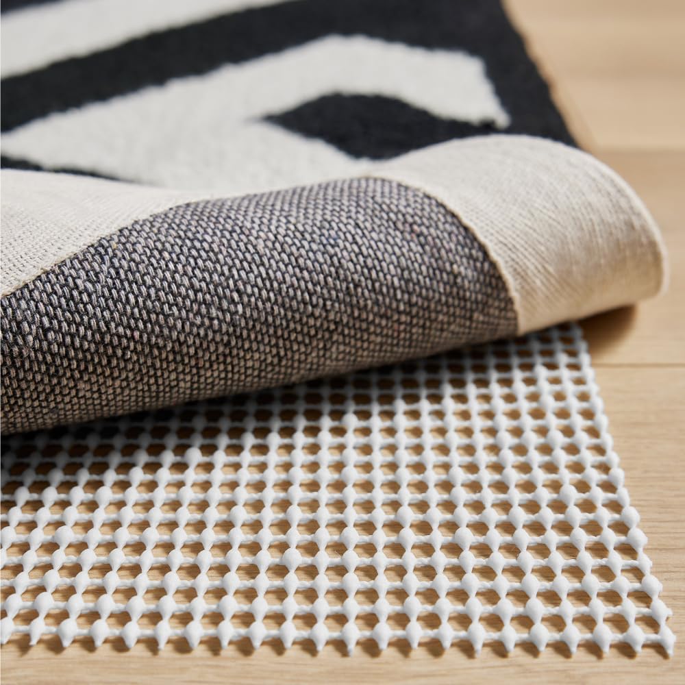 Extra Strong Rug Pad Gripper, 2x4 FT, Grips Keep Area Rugs in Place, Thick, Slip and Skid Resistant Pads for Hard Floors, Under Carpet Mat Cushion and Hardwood Floor Protection - Just Closeouts Canada Inc.