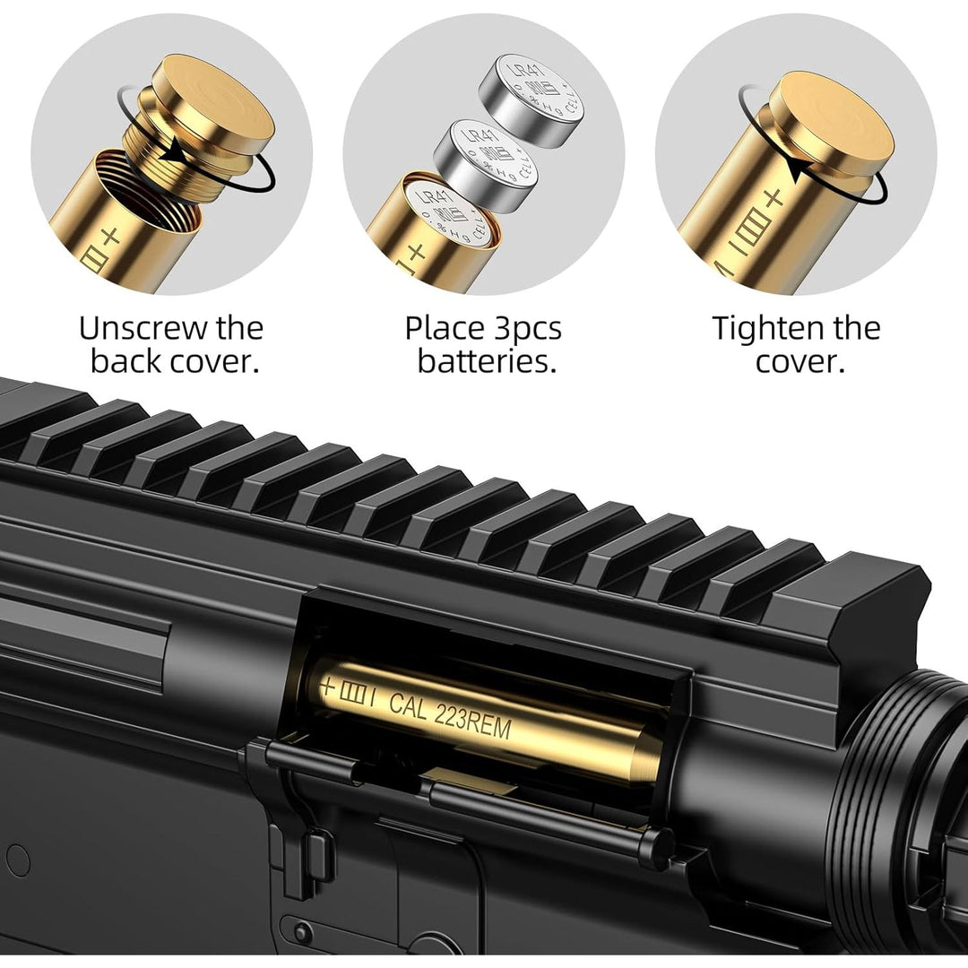 EZshoot Bore Sight 243 308/223 5.56mm/ 9mm/12 - Gauge Red Laser Boresighter with Extra Batteries - Just Closeouts Canada Inc.