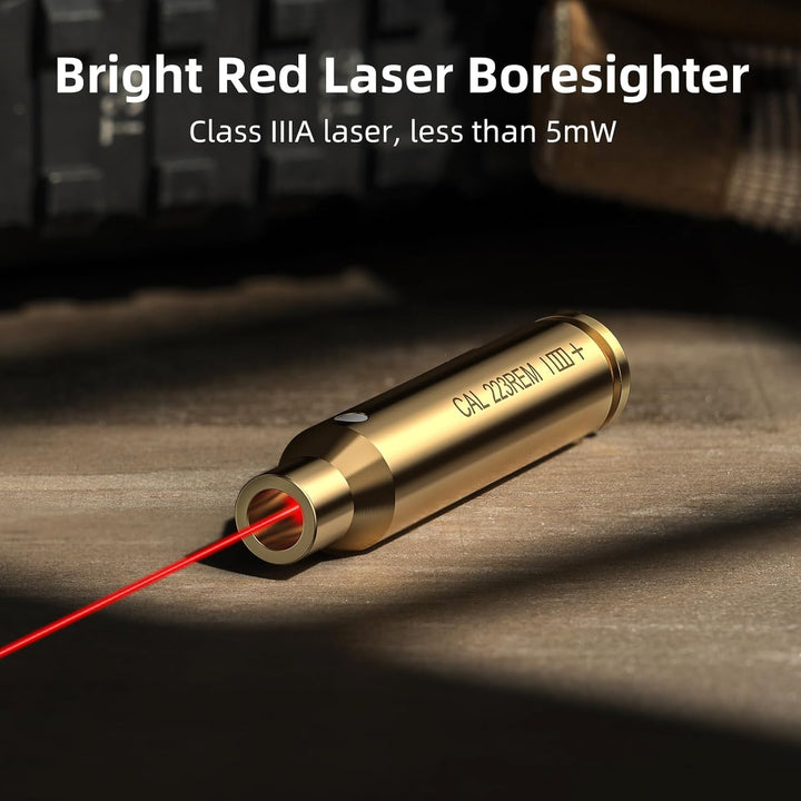 EZshoot Bore Sight 243 308/223 5.56mm/ 9mm/12 - Gauge Red Laser Boresighter with Extra Batteries - Just Closeouts Canada Inc.