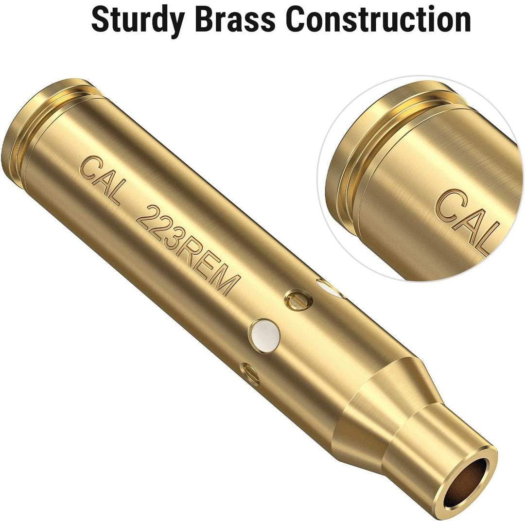 EZshoot Bore Sight 9mm/223 5.56mm Red Laser Boresighter with Batteries - Just Closeouts Canada Inc.