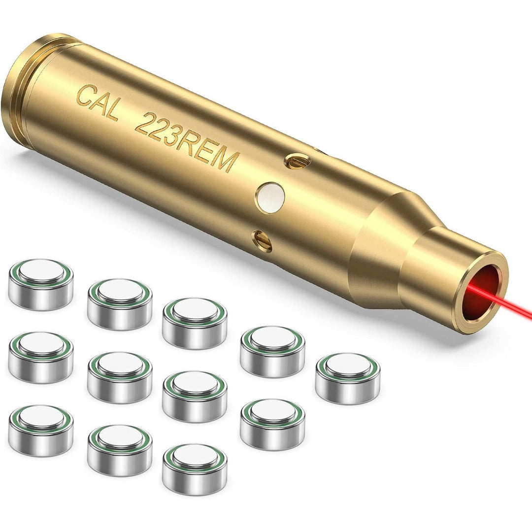 EZshoot Bore Sight 9mm/223 5.56mm Red Laser Boresighter with Batteries - Just Closeouts Canada Inc.