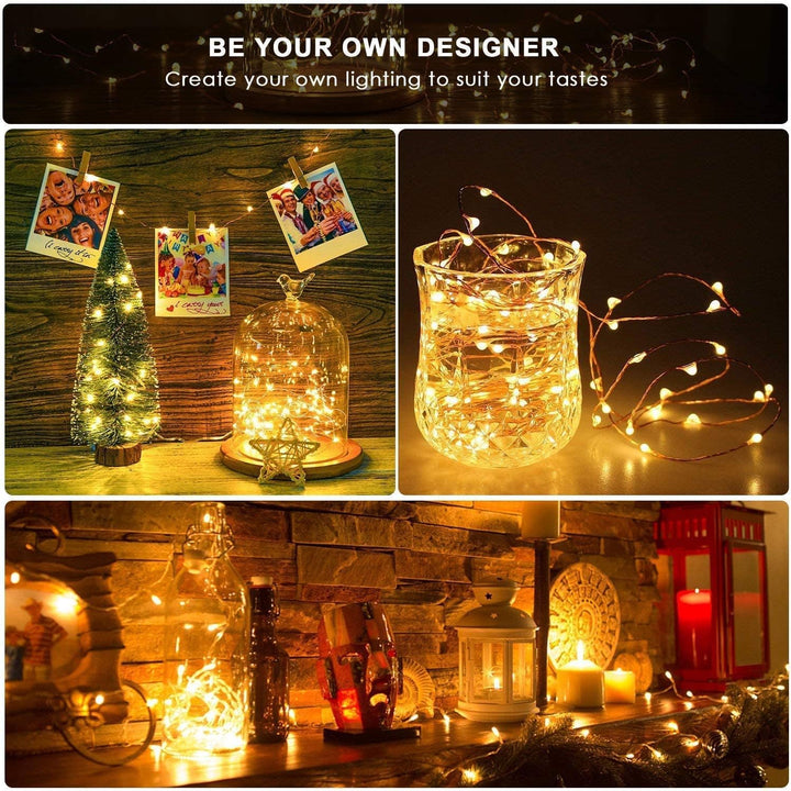 Fairy Lights Plug in, EShing 100LEDs 33Ft String Lights with Power Adapter, UL - Listed Waterproof Decorative Firefly Lights for Wedding Party Backdrop Canopy Tapestry Gazebo Indoor Outdoor Decorations - Just Closeouts Canada Inc.