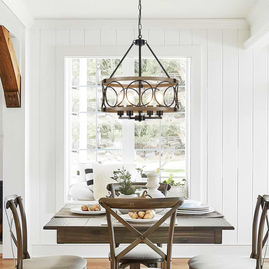 Drum Chandelier Modern Farmhouse Chandelier For Foyer Farmhouse