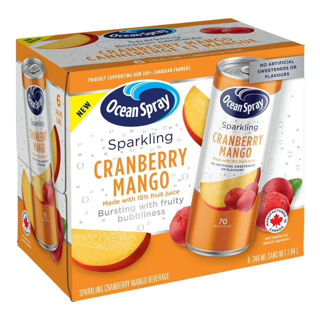 Ocean Spray Sparkling Cranberry Mango 6PK