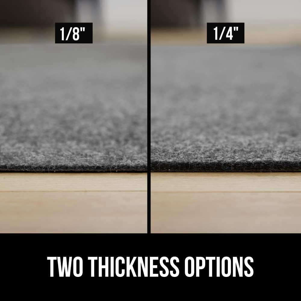 Felt and Natural Rubber Rug Pad, 1/8” Thick, 2x4 FT Protective Padding for Under Area Rugs, Cushioned Gripper Pads for Carpet, Runners, Hardwood Floors Protection, Slip Skid Resistant - Just Closeouts Canada Inc.