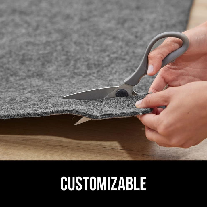 Felt and Natural Rubber Rug Pad, 1/8” Thick, 2x4 FT Protective Padding for Under Area Rugs, Cushioned Gripper Pads for Carpet, Runners, Hardwood Floors Protection, Slip Skid Resistant - Just Closeouts Canada Inc.