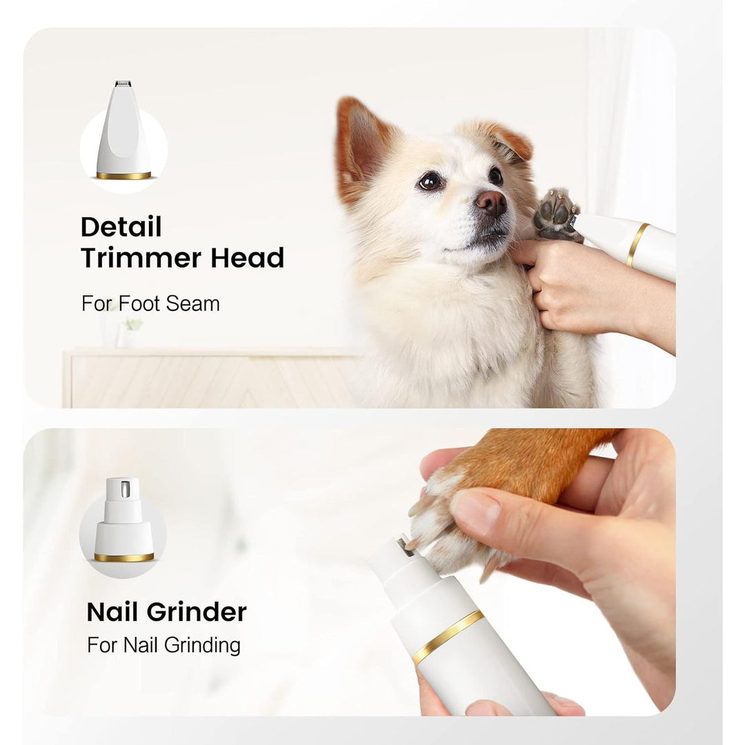 FERRISA Dog Clippers, Professional Dog Grooming Kit with 4 Blade Heads, Low - Noise Pet Hair Trimmer for Small Dogs, Ideal for Eyes, Ears, Face, and Rump (4 Blade Heads) - Just Closeouts Canada Inc.