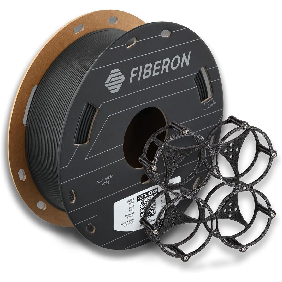 Fiberon PETG - RCF Filament Black 1.75mm 0.5kg, Recycled Carbon Fiber Reinforced PETG Filament - Fiberon 3D Printing Filament Ideal for Drone and Automotive Products. 111 - Fiberon Petg - rcf08 1.75mm Black 0.5kg (Hex Code: 302e2f) - Just Closeouts Canada Inc.FB04001