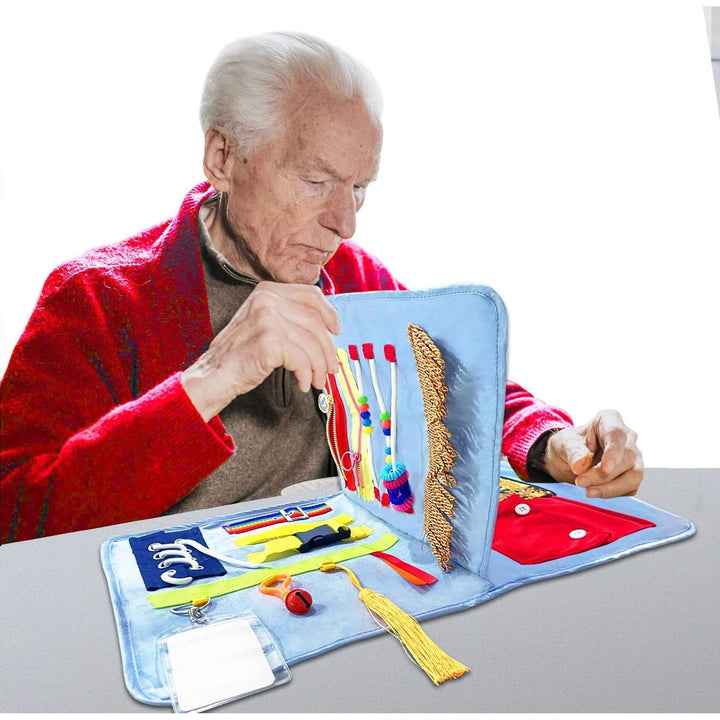 Fidget Blanket for Dementia, Dementia Activities for Seniors with Alzheimer, Sensory Play Mat for Elderly with Autism, Anxiety Relief Aid Product for Memory Loss, Asperger’s Solution Pad 20.5"*12.2" - Just Closeouts Canada Inc.