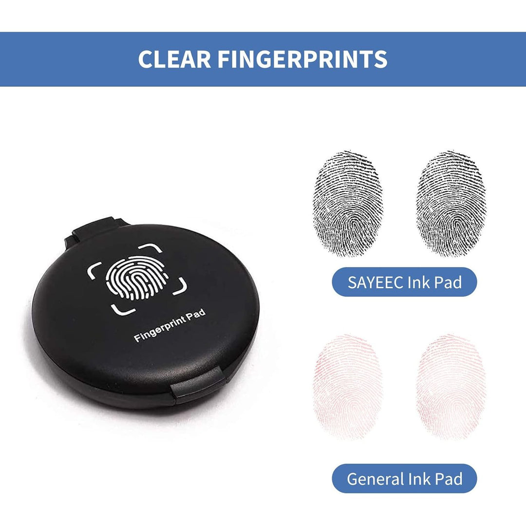 Fingerprint Ink Pad, Thumbprint Ink Pad for Office Notary Supplies Identification Security ID Fingerprint Cards, Law Enforcement Fingerprint Kit Black Thumb Print Ink Pad Stamp Pad (Black 2 Pack) - Just Closeouts Canada Inc.