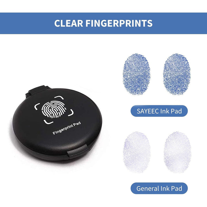 Fingerprint Ink Pad Thumbprint Ink Pad for Office Notary Supplies Identification Security ID Fingerprint Cards Law Enforcement Fingerprint Kit Thumb Print Ink Pad Stamp Pad (Blue - 2 Pack) - Just Closeouts Canada Inc.