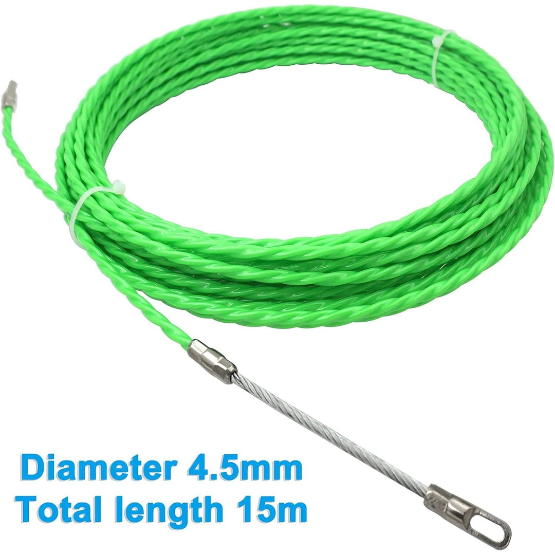Fish Tape 49FT Wire Fishing Tools Cable Pulling Wire 4.5mm Diameter, Ideal for Cable Runs 15m - Just Closeouts Canada Inc.