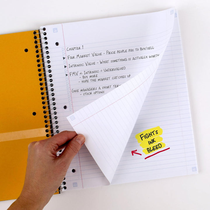 Five Star 1-Subject Spiral Notebook, 8.5" x 11" Paper Size, College Ruled, 200 Pages/100 Sheets, Neat Sheet Perforated Pages, Wirebound, Black Poly Cover, Pack of 1 (72057) - Just Closeouts Canada Inc.043100720577